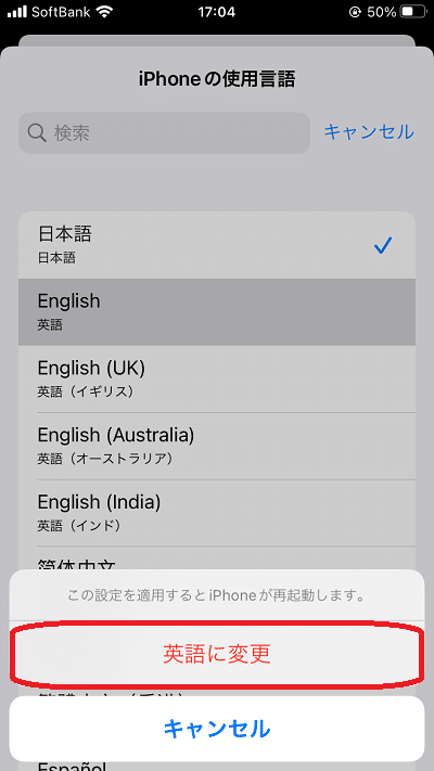 iPhoneの使用言語,イメージ3